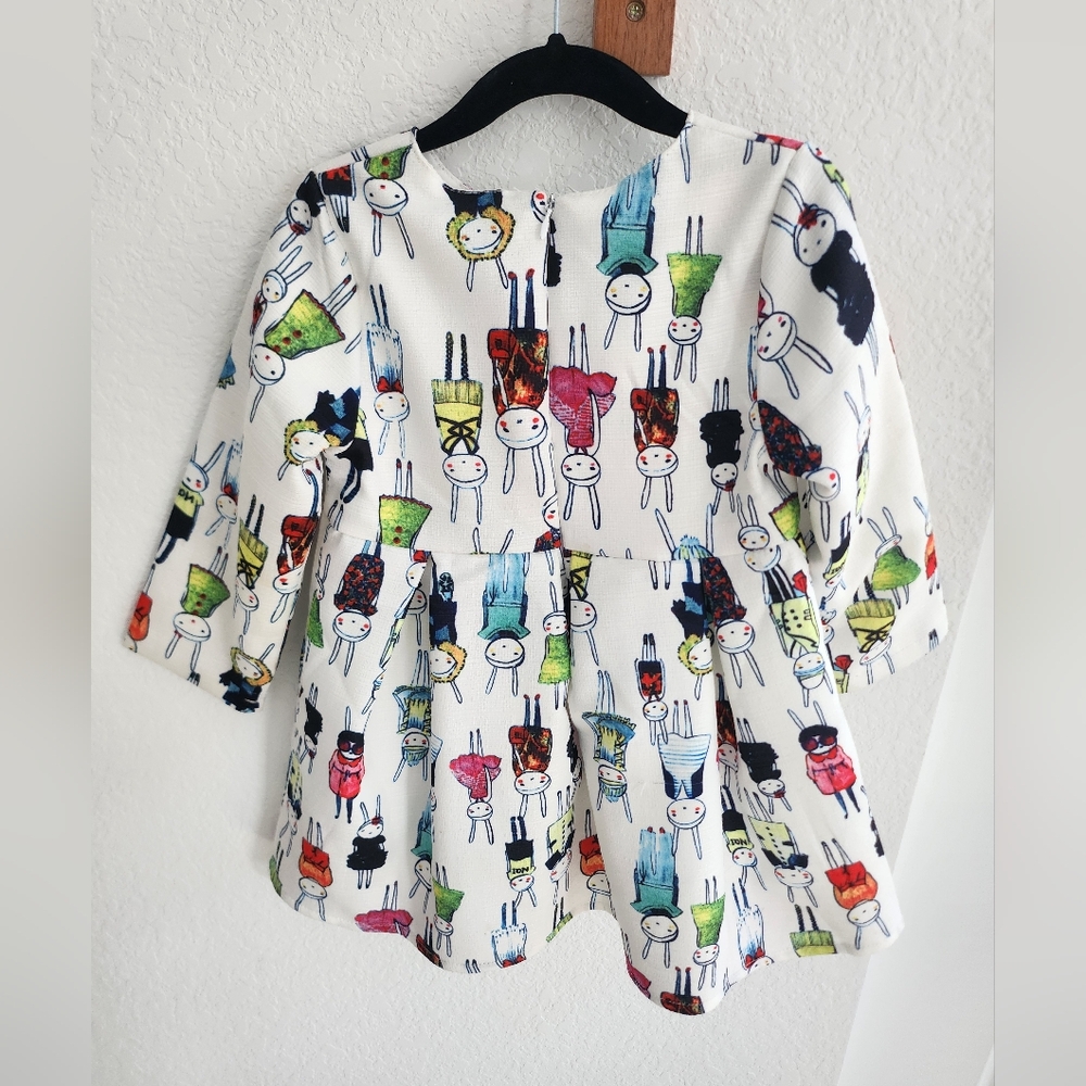 Bunny Rabbit Dress 3T - Picture 2 of 3